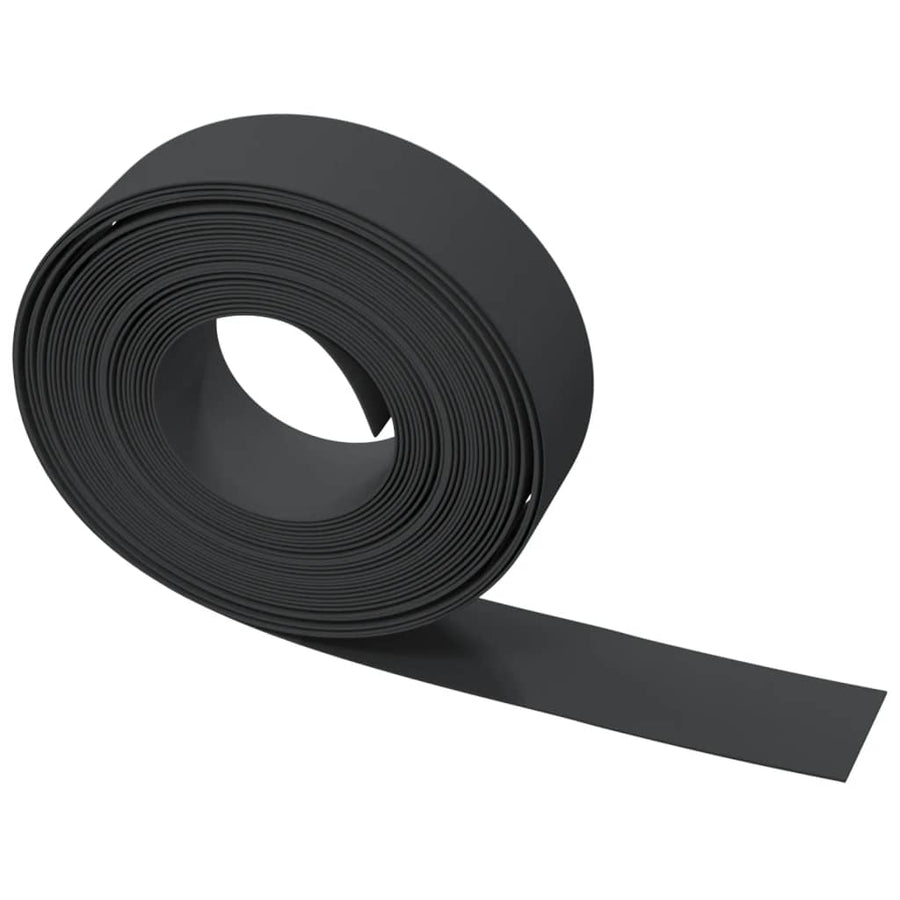Tuinranden 5 st 10 m 15 cm polyetheen zwart 50 x 0.15 m Zwart