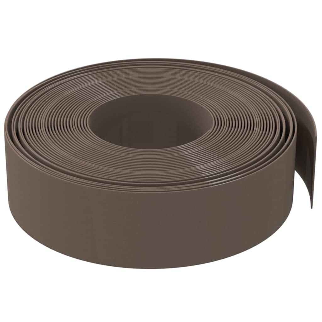 Tuinranden 2 st 10 m 15 cm polyetheen bruin 20 x 0.15 m Bruin