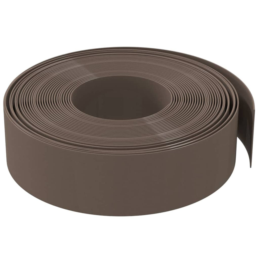 Tuinranden 2 st 10 m 15 cm polyetheen bruin 20 x 0.15 m Bruin