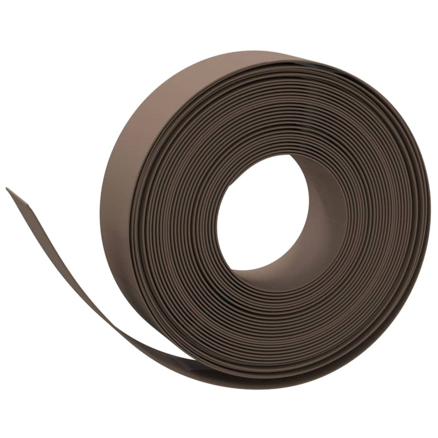 Tuinranden 4 st 10 m 15 cm polyetheen bruin 40 x 0.15 m Bruin