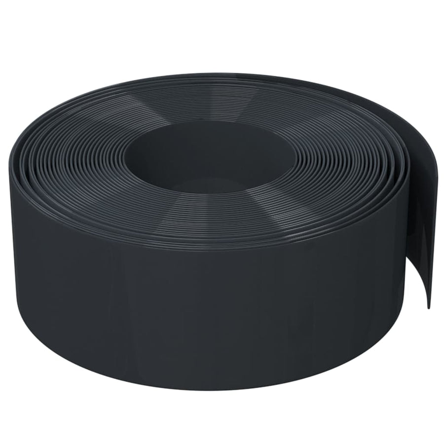 Tuinranden 2 st 10 m 20 cm polyetheen zwart 20 x 0.2 m Zwart