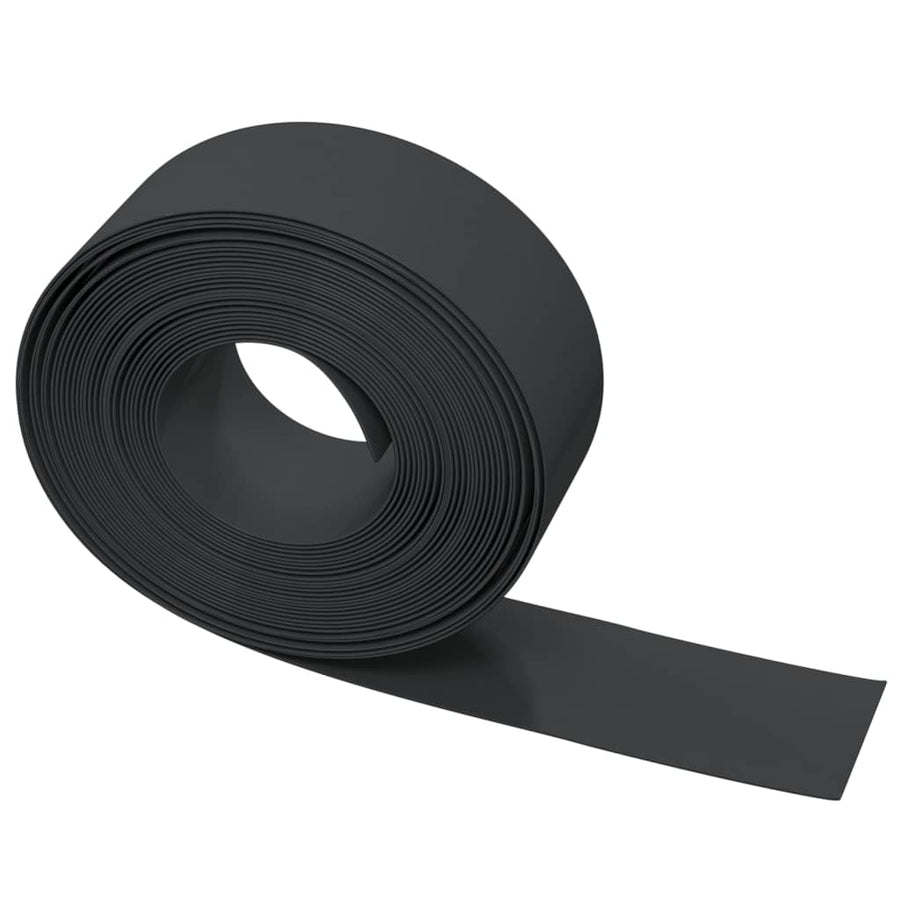 Tuinranden 2 st 10 m 20 cm polyetheen zwart 20 x 0.2 m Zwart