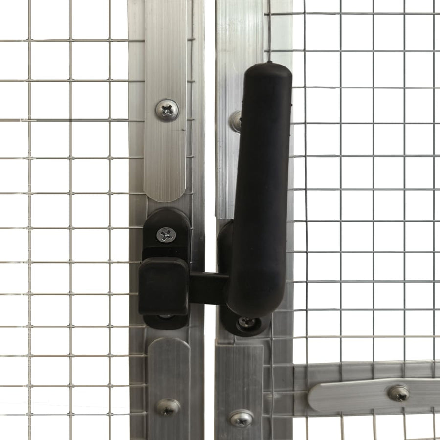 Volière 1,79x3x1,85 m aluminium zilverkleurig 1.79 x 3 x 1.85 m Zilver