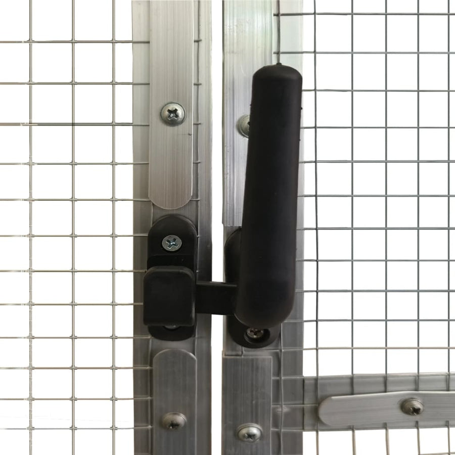 Volière 1,79x4x1,85 m aluminium zilverkleurig 1.79 x 4 x 1.85 m Zilver