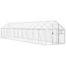 Volière 1,79X10X1,85 M Aluminium Kleurig 1.79 x 10 x 1.85 m Zilver