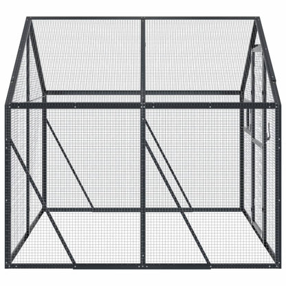 Volière 1,79x2x1,85 m aluminium antracietkleurig 1.79 x 2 x 1.85 m Antraciet