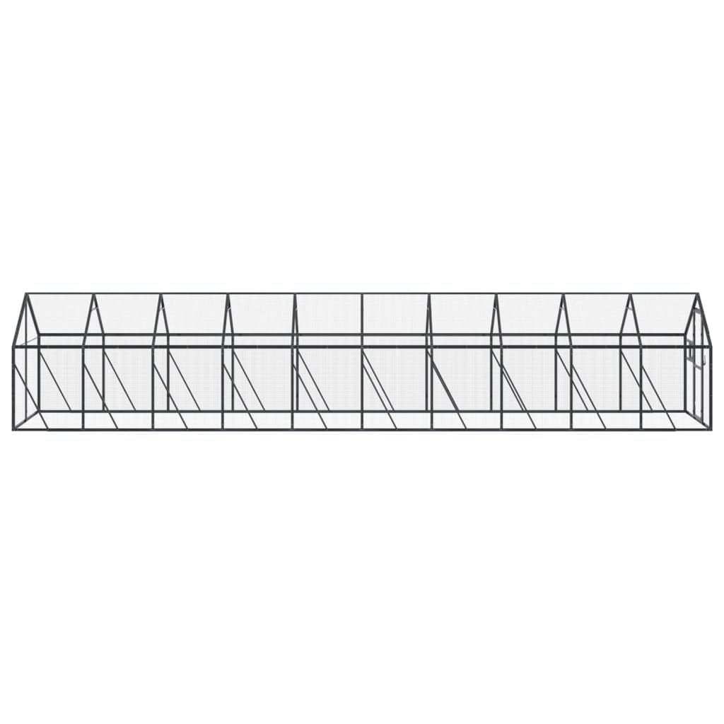 Volière 1,79X2X1,85 M Aluminium Kleurig 1.79 x 10 x 1.85 m Antraciet