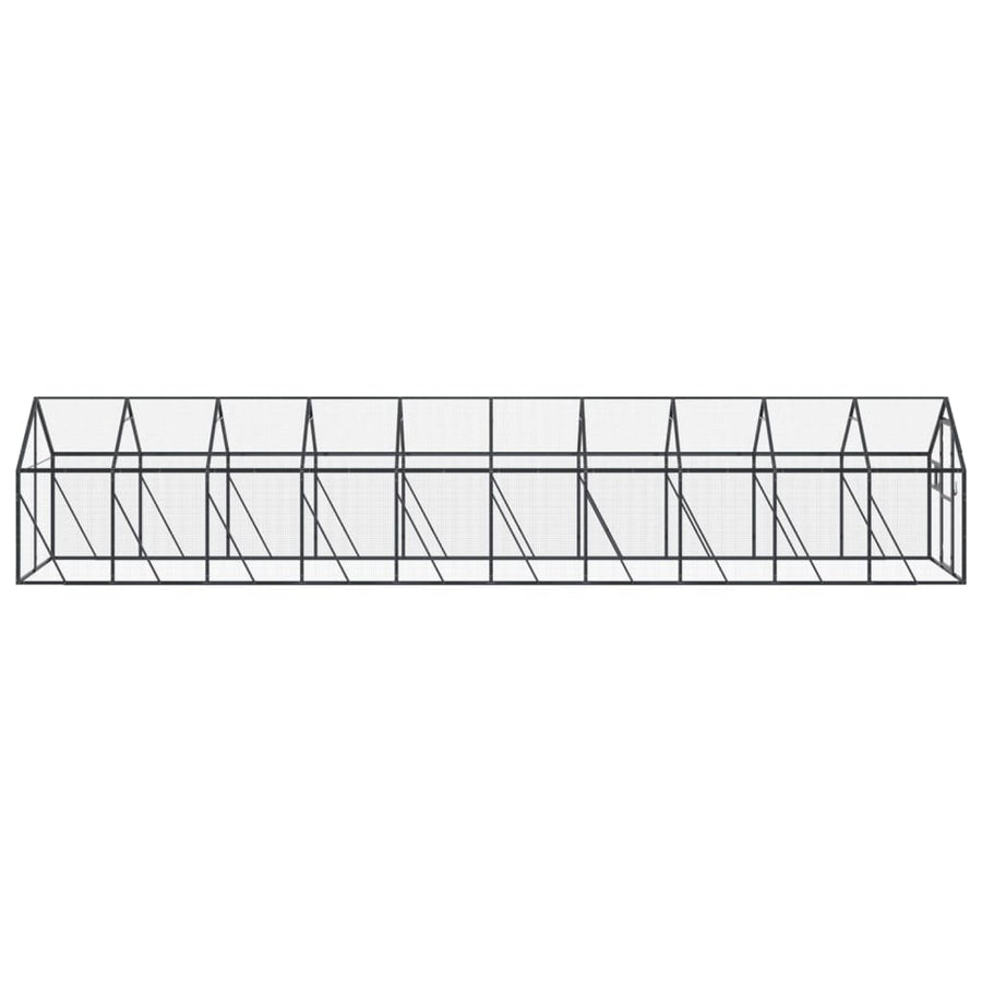Volière 1,79X2X1,85 M Aluminium Kleurig 1.79 x 10 x 1.85 m Antraciet