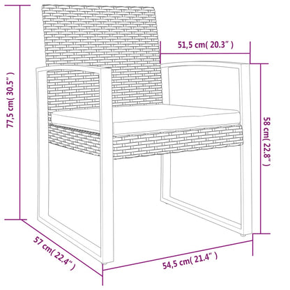 Tuinstoelen Polypropeen Rattan Zwart