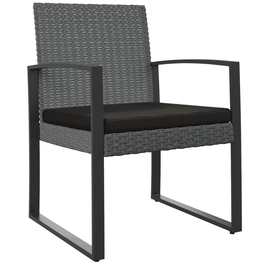 Tuinstoelen Polypropeen Rattan Donkergrijs