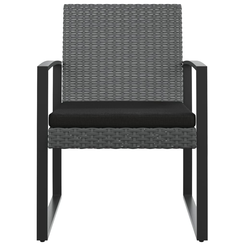 Tuinstoelen Polypropeen Rattan Donkergrijs