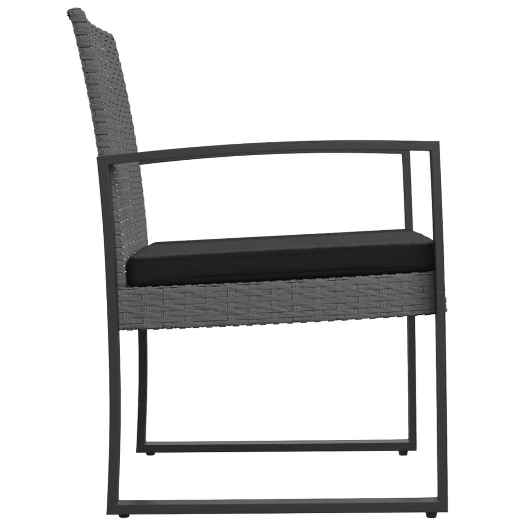 Tuinstoelen Polypropeen Rattan Donkergrijs