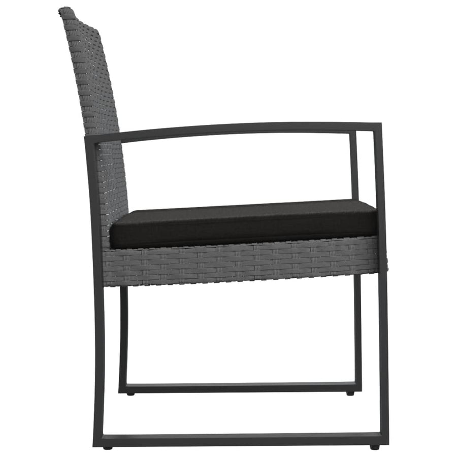 Tuinstoelen Polypropeen Rattan Donkergrijs