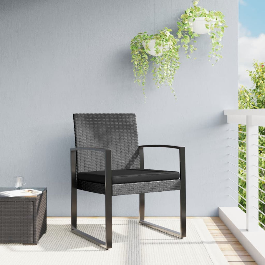 Tuinstoelen Polypropeen Rattan Donkergrijs