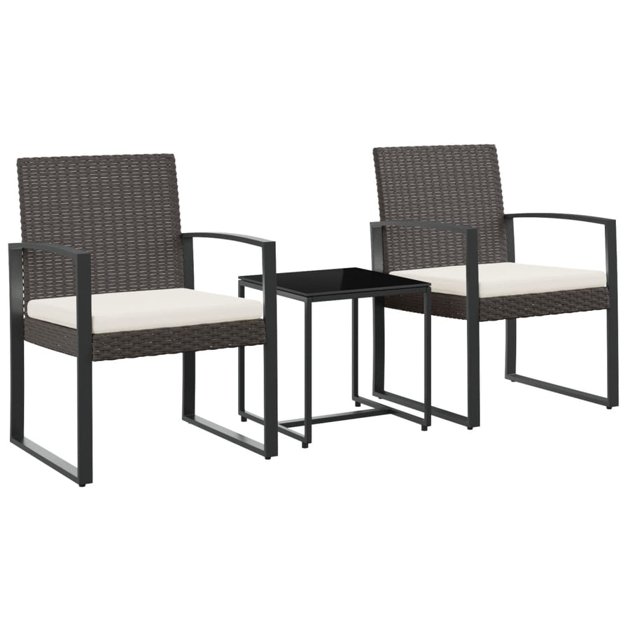 -Delige Tuinset Met Kussens Polypropeen Rattan Bruin
