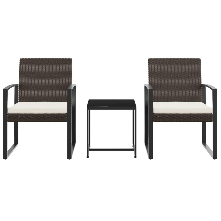 -Delige Tuinset Met Kussens Polypropeen Rattan Bruin
