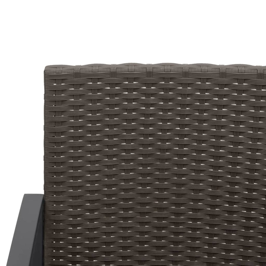 -Delige Tuinset Met Kussens Polypropeen Rattan Bruin