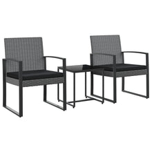 -Delige Tuinset Met Kussens Polypropeen Rattan Donkergrijs