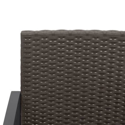 -Delige Tuinset Met Kussens Polypropeen Rattan Bruin