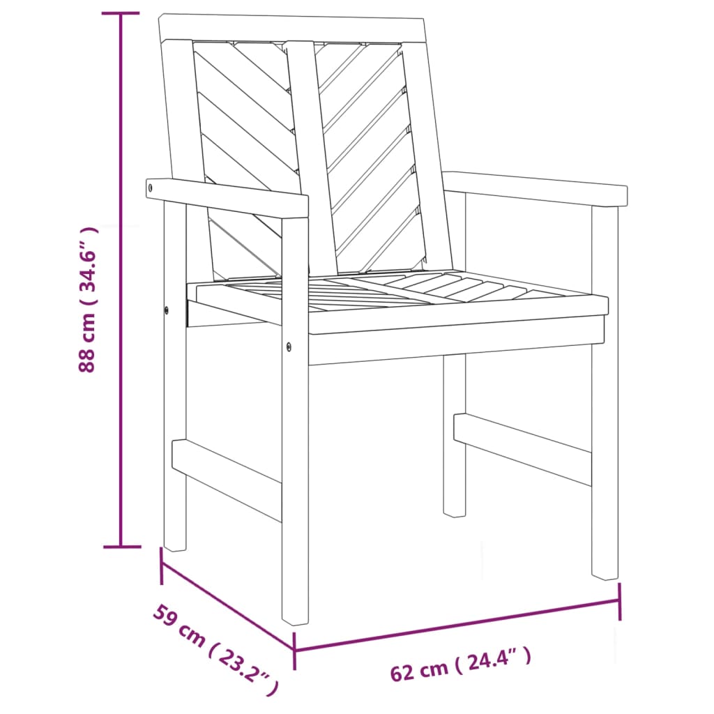 Tuinstoelen Massief Acaciahout 4