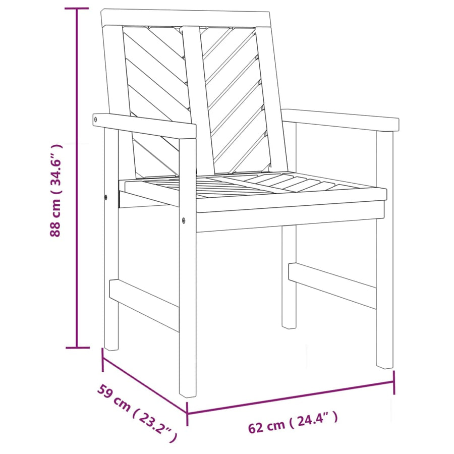 Tuinstoelen Massief Acaciahout 4