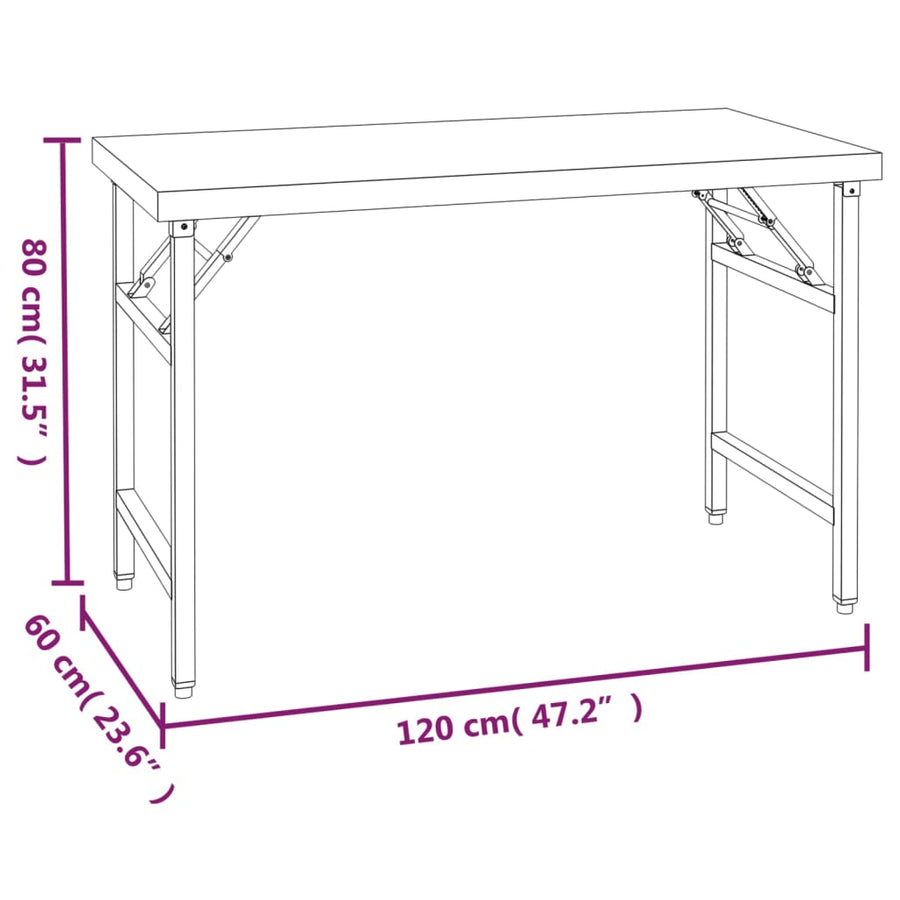 Keukenwerktafel Met Bovenschap Roestvrij Staal 120 x 60 x 115 cm