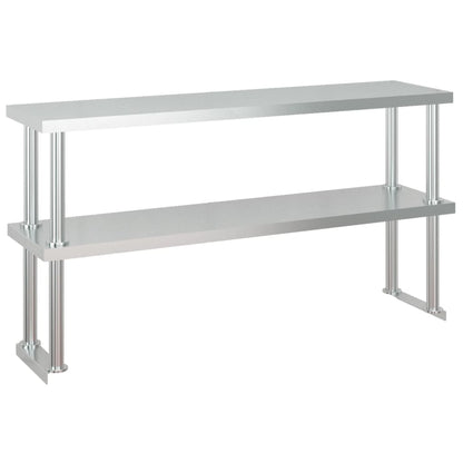 Keukenwerktafel Met Bovenschap Roestvrij Staal 120 x 60 x 145 cm