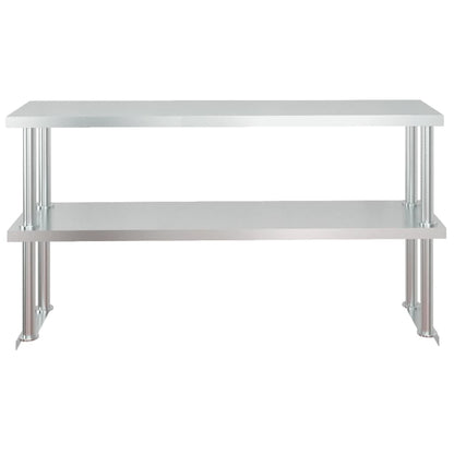 Keukenwerktafel Met Bovenschap Roestvrij Staal 120 x 60 x 145 cm