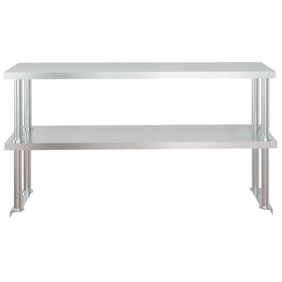 Keukenwerktafel Met Bovenschap Roestvrij Staal 120 x 60 x 145 cm