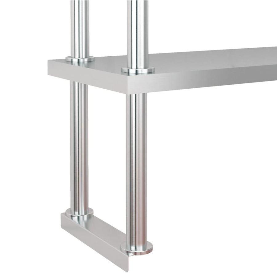 Keukenwerktafel Met Bovenschap Roestvrij Staal 120 x 60 x 145 cm