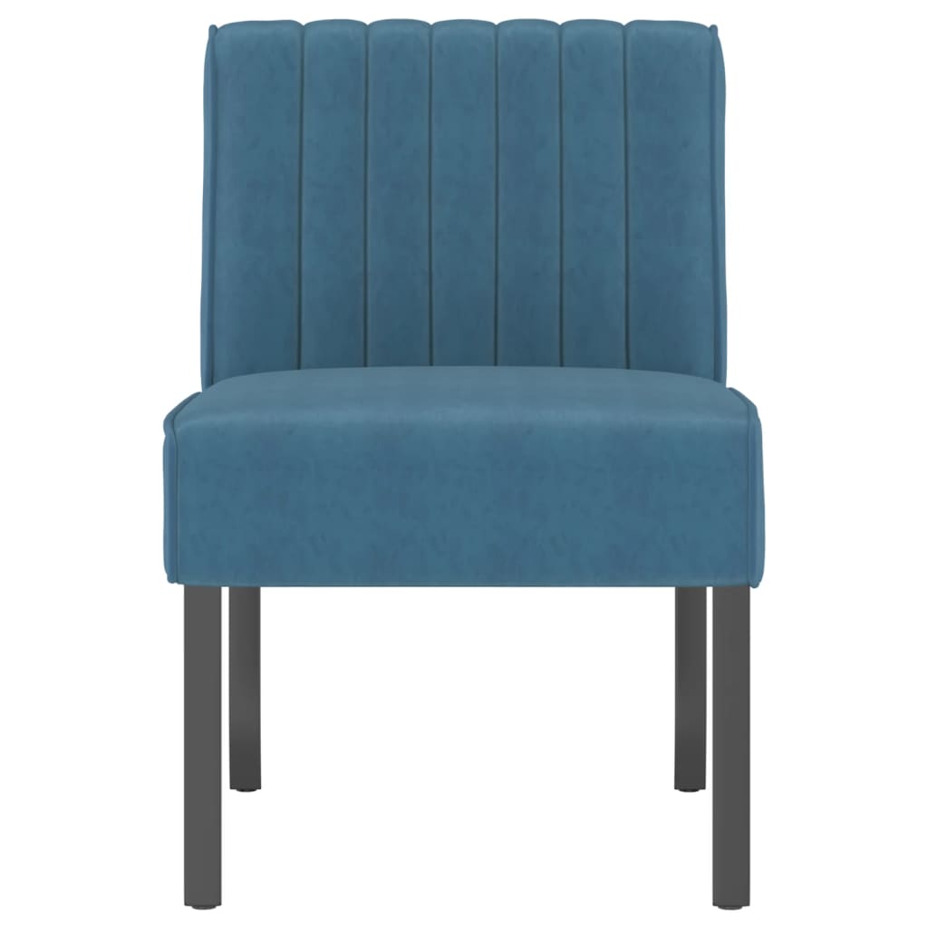 Stoel Fluweel Blauw
