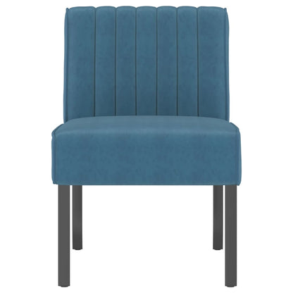 Stoel Fluweel Blauw