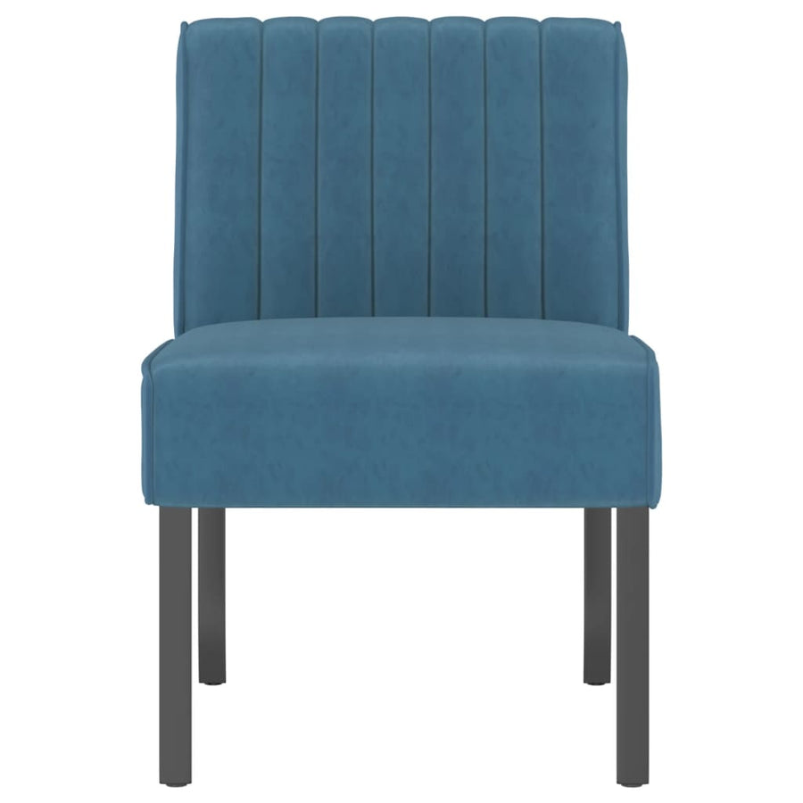 Stoel Fluweel Blauw
