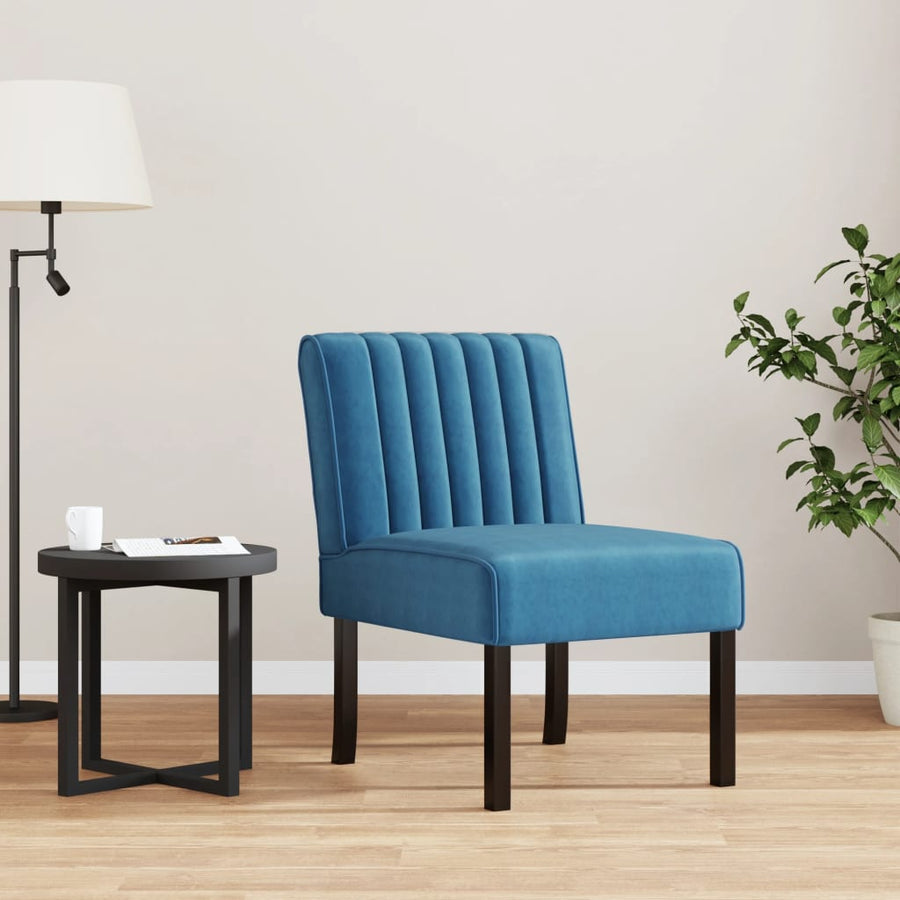 Stoel Fluweel Blauw