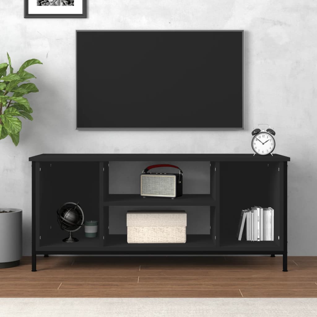 Tv-Meubel 102X35X45 Cm Bewerkt Hout Zwart