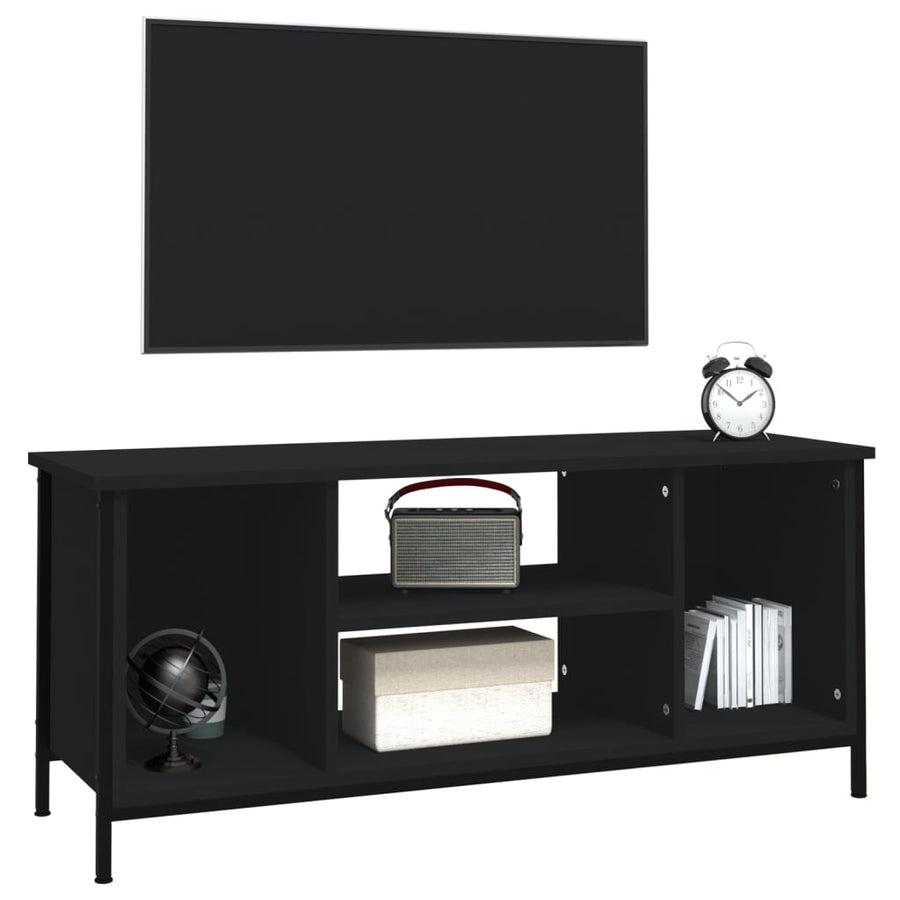 Tv-Meubel 102X35X45 Cm Bewerkt Hout Zwart