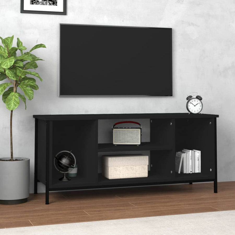 Tv-Meubel 102X35X45 Cm Bewerkt Hout Zwart