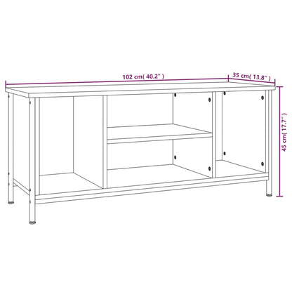 Tv-Meubel 102X35X45 Cm Bewerkt Hout Kleurig Sonoma eiken