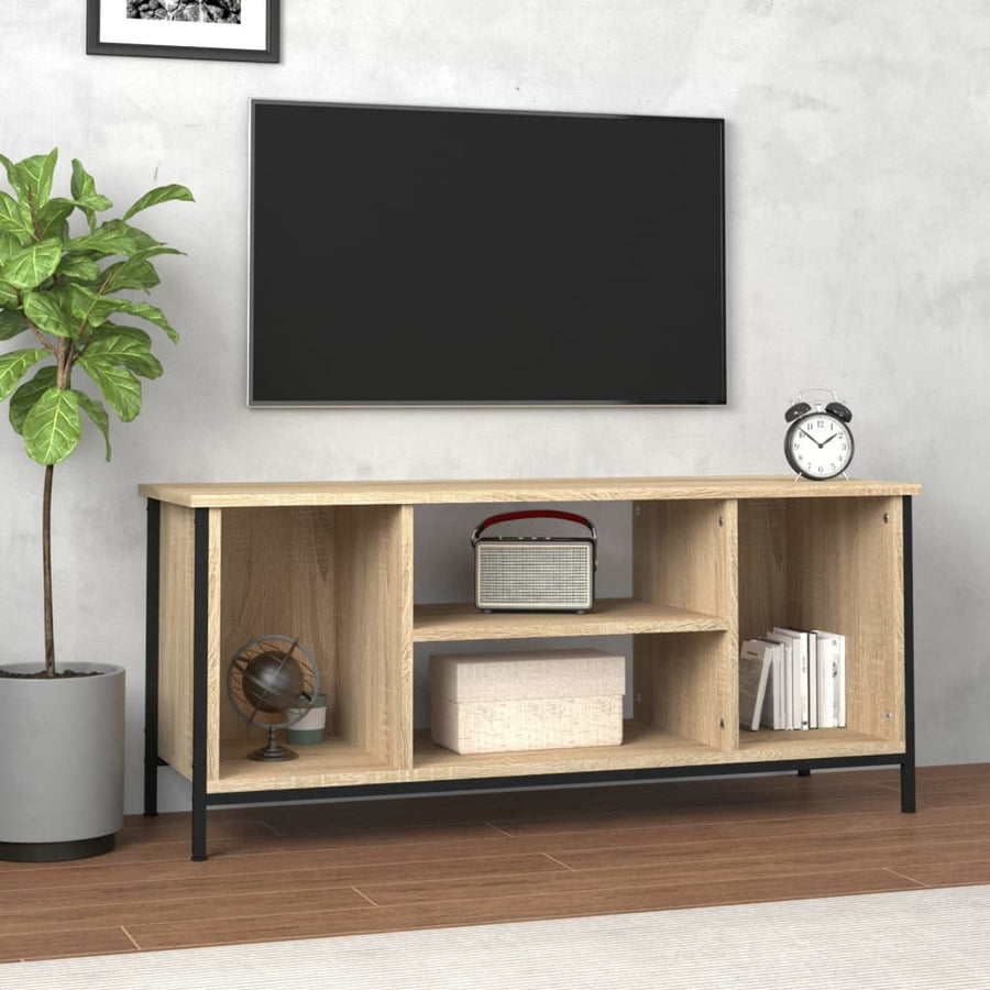 Tv-Meubel 102X35X45 Cm Bewerkt Hout Kleurig Sonoma eiken