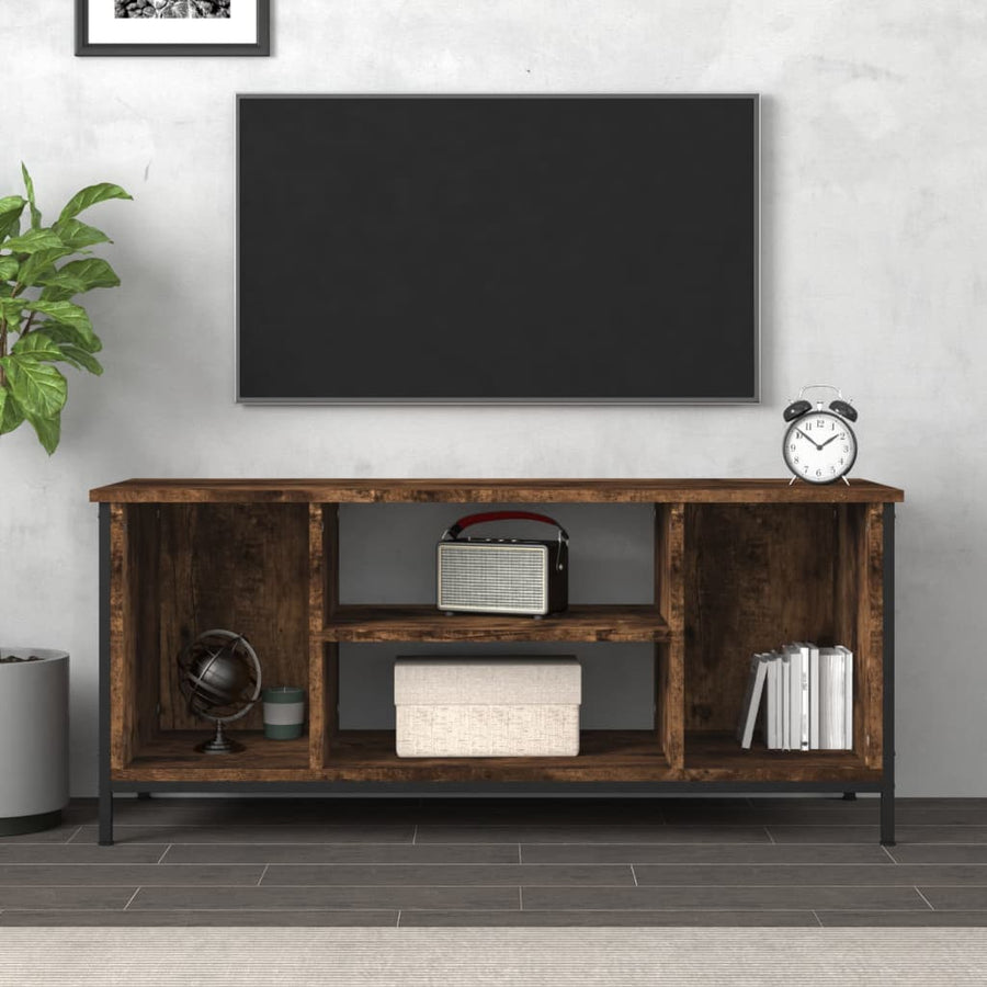 Tv-Meubel 02X35X45 Cm Bewerkt Hout Kleurig Gerookt eiken