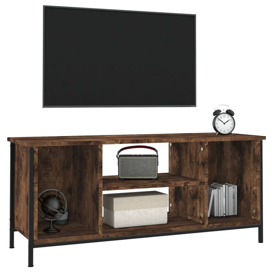 Tv-Meubel 02X35X45 Cm Bewerkt Hout Kleurig Gerookt eiken