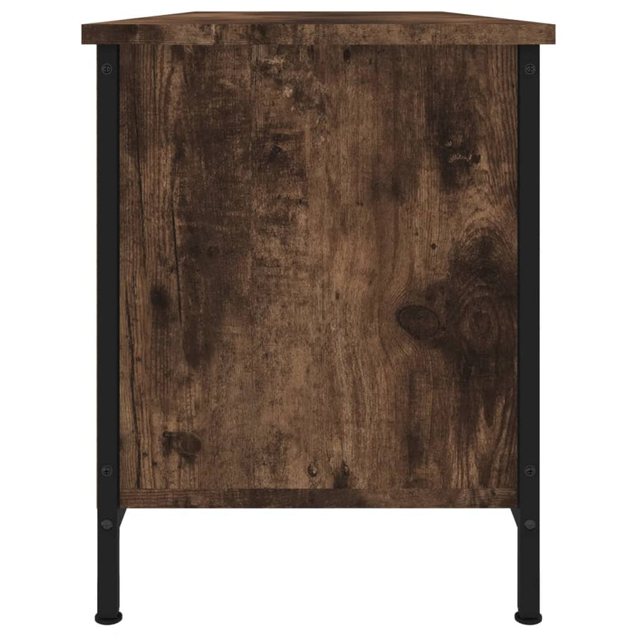 Tv-Meubel 02X35X45 Cm Bewerkt Hout Kleurig Gerookt eiken
