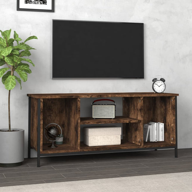 Tv-Meubel 02X35X45 Cm Bewerkt Hout Kleurig Gerookt eiken