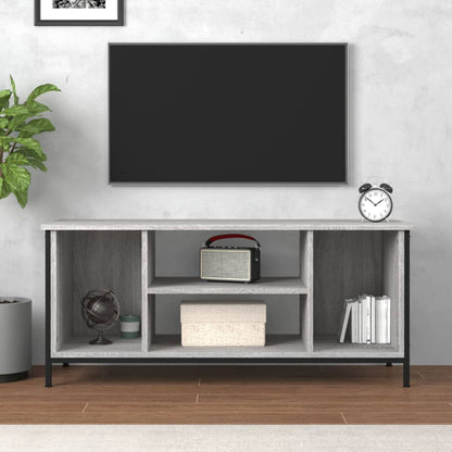 Tv-Meubel 102X35X45 Cm Bewerkt Hout Grijs Sonoma Eikenkleurig