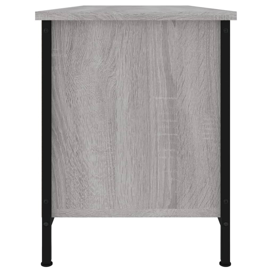 Tv-Meubel 102X35X45 Cm Bewerkt Hout Grijs Sonoma Eikenkleurig