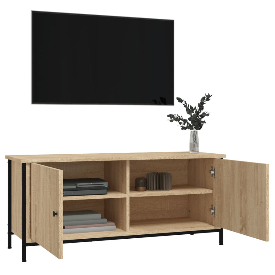 Tv-Meubel 102X35X45 Cm Bewerkt Hout Kleurig 102 cm Sonoma eiken