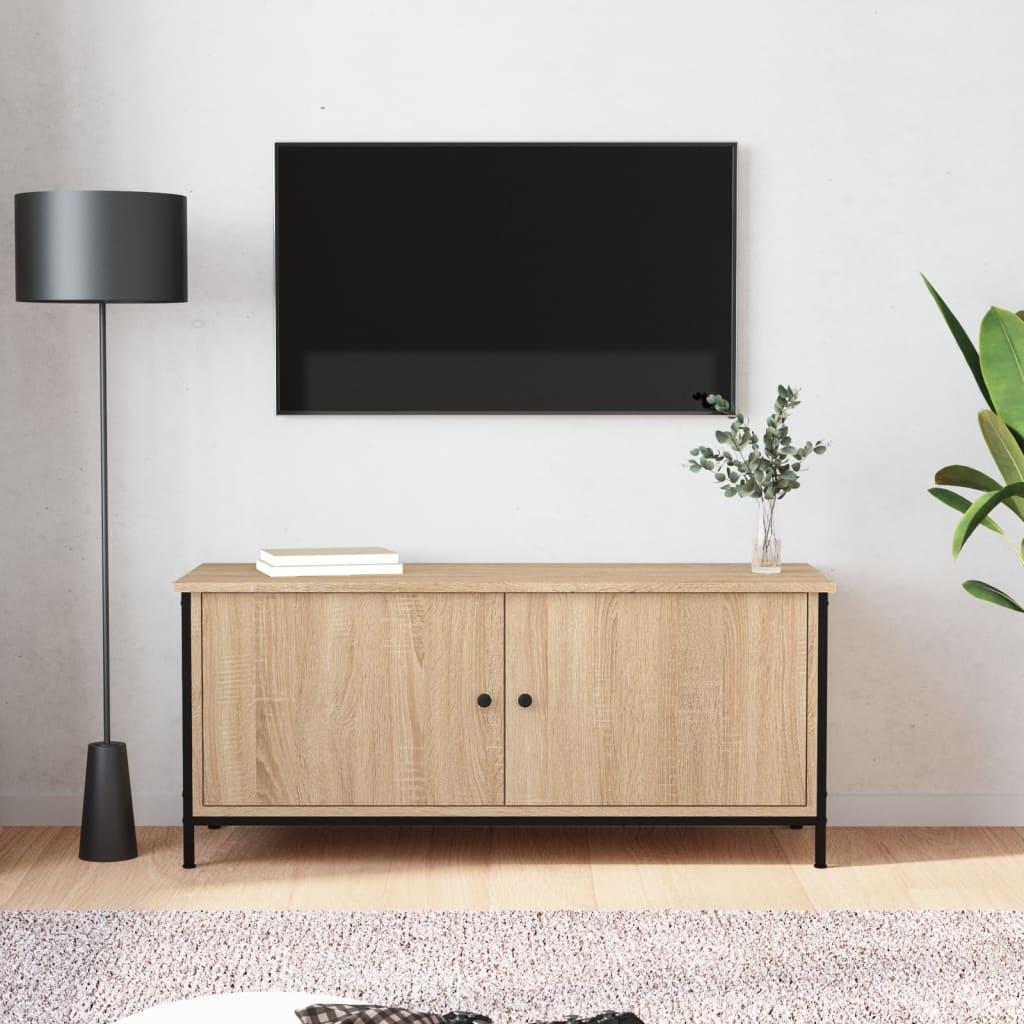 Tv-Meubel 102X35X45 Cm Bewerkt Hout Kleurig 102 cm Sonoma eiken