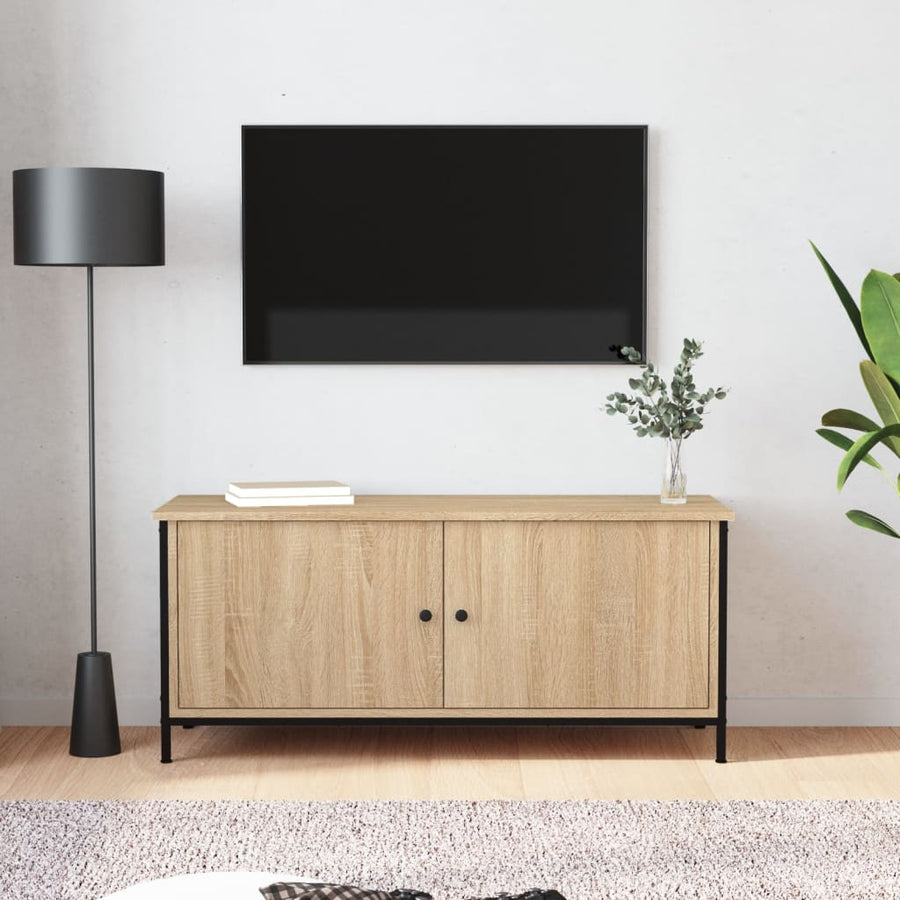 Tv-Meubel 102X35X45 Cm Bewerkt Hout Kleurig 102 cm Sonoma eiken