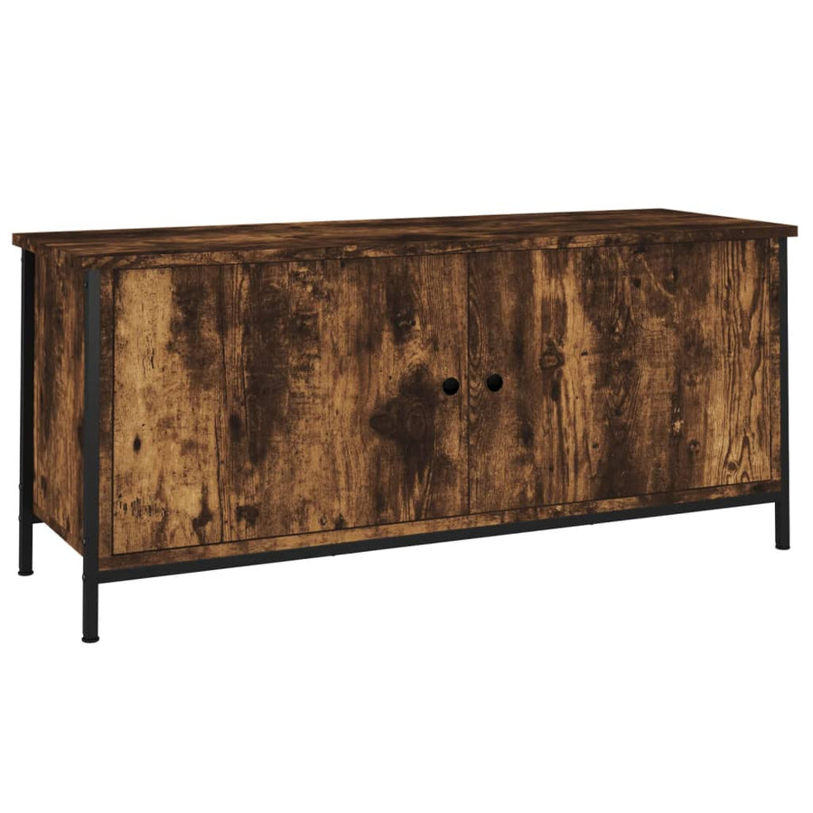 Tv-Meubel Bewerkt Hout Kleurig 102 x 35 x 45 cm Gerookt eiken