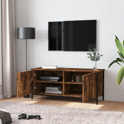 Tv-Meubel Bewerkt Hout Kleurig 102 x 35 x 45 cm Gerookt eiken